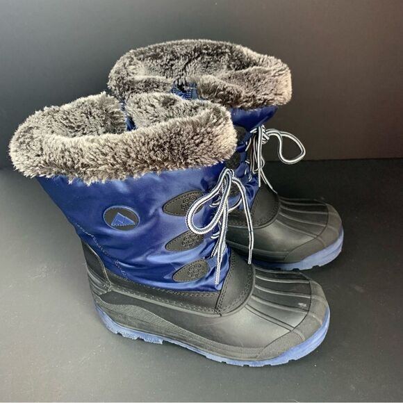 Nova Mountain Thinsulate Navy Gray‎ Kids Snowboots - Picture 6 of 9